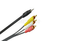 Round Wire RCA Audio Cable , Audio Video Cables 2RCA 3RCA Cable 2R / 3R