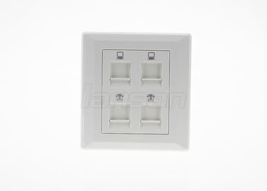 Two Port Wall Outlet RJ45 Network Patch Panel Faceplate 86*86 Type UL Approval
