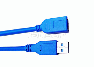 Blue PVC Jacket High Speed Micro USB Data Cable USB 2.0 Male To Female Data Cable