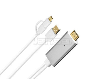 2 In 1 Micro USB / Type C To HDMI Adapter For Type C Phone / Samsung