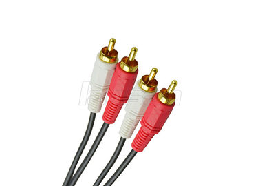 Round Wire RCA Audio Cable , Audio Video Cables 2RCA 3RCA Cable 2R / 3R