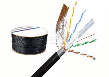 HDPE Insulation Cat6 Ethernet Lan Cable ETL FTP 4 Pair Shielded 0.57mm CCA